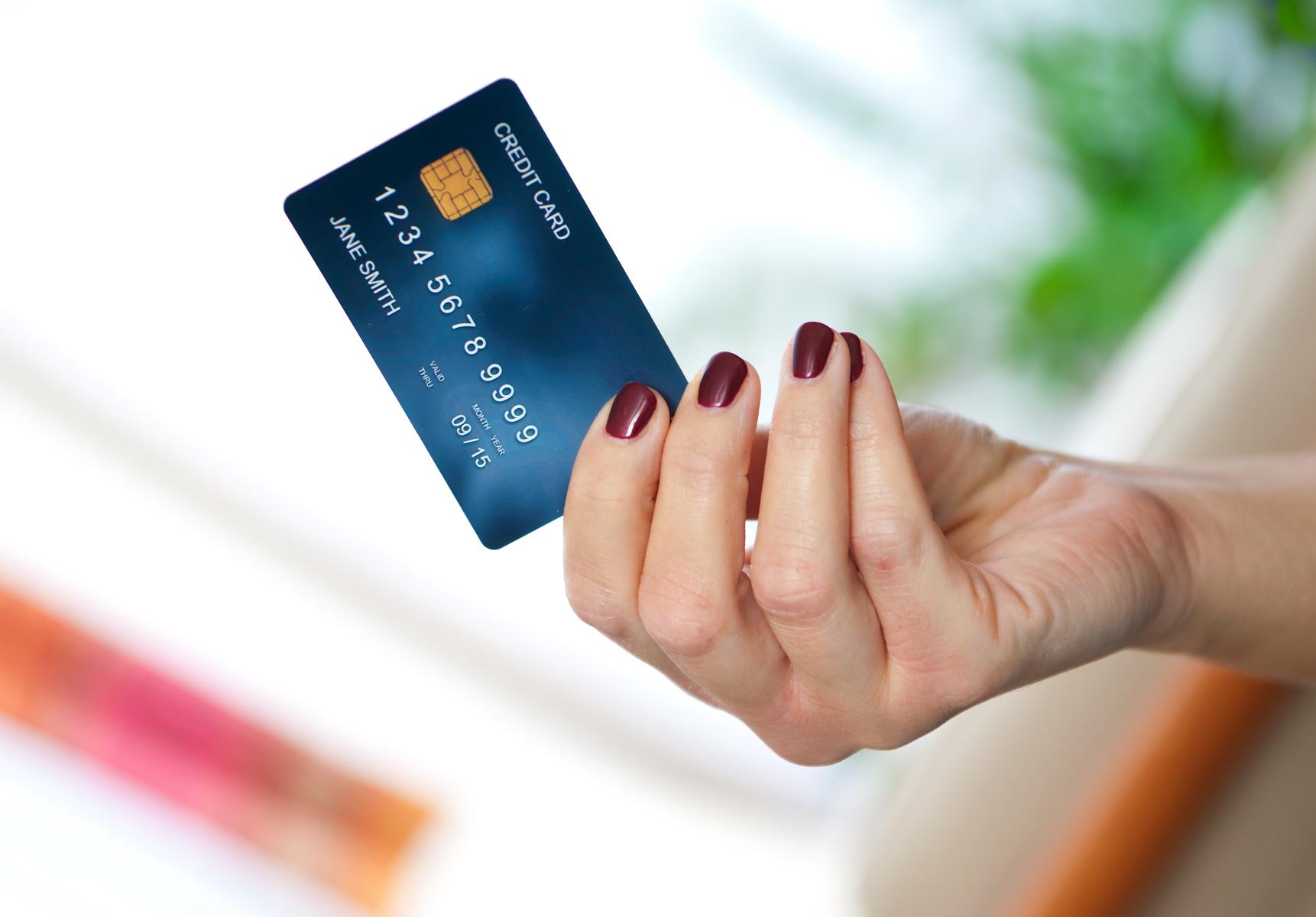 credit card in hand