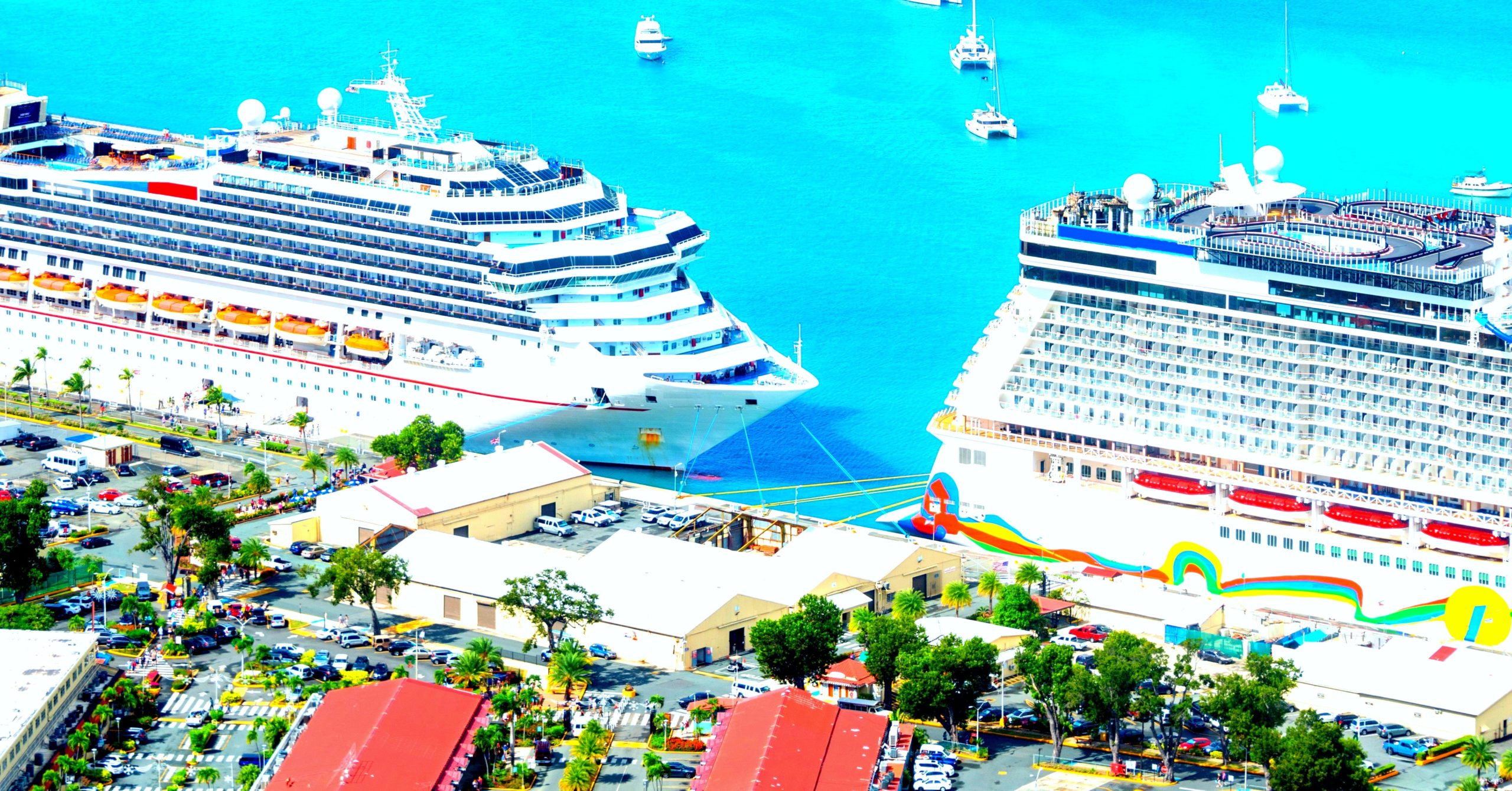 cruise ships at port docked