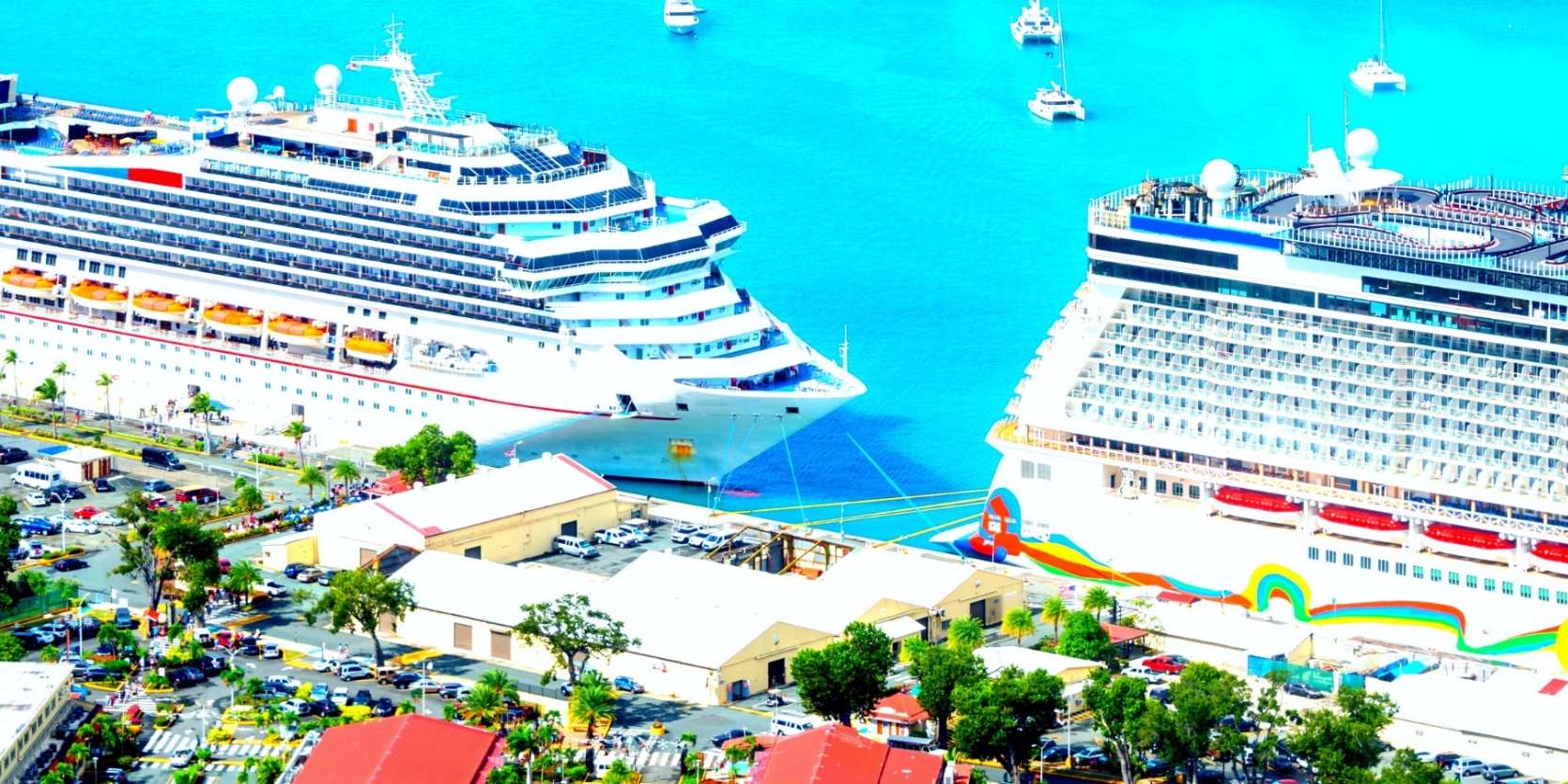 cruise ships at port docked