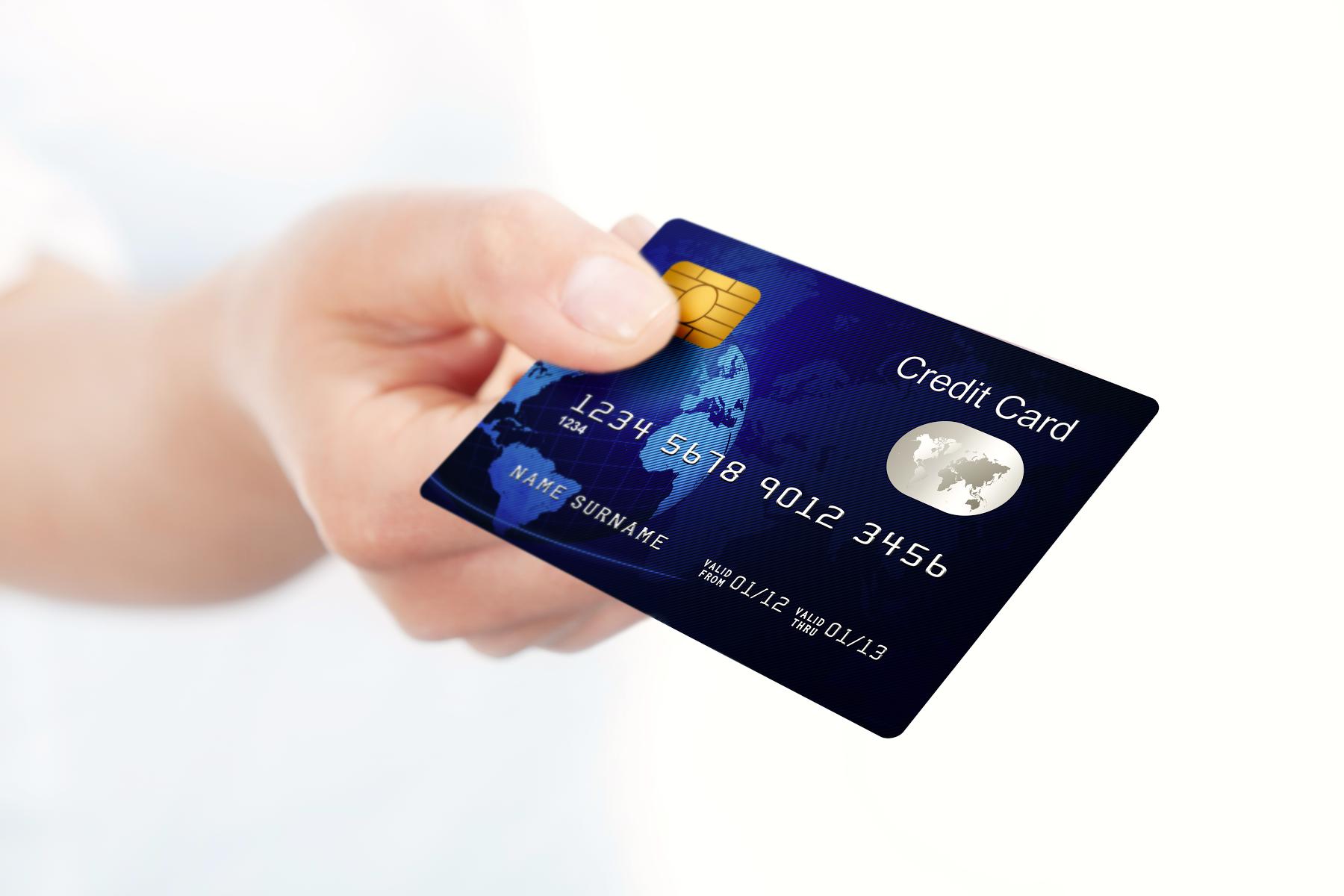 credit card in hand
