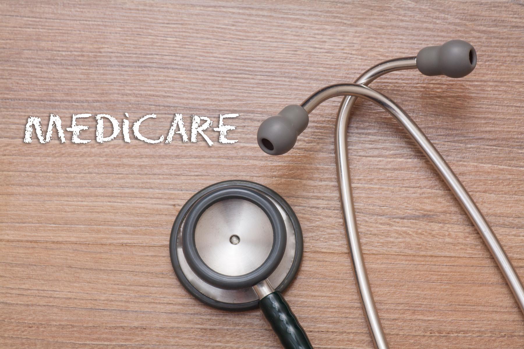 stethoscope image next to the word medicare