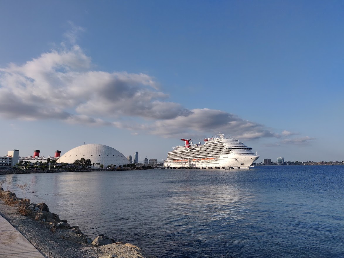 Cruise Ship Sitting At Bay