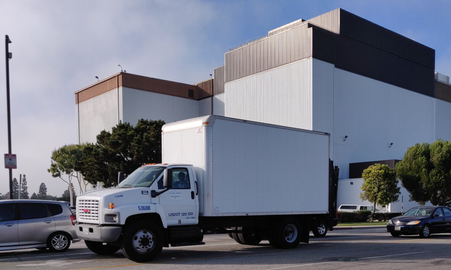 box truck on the street